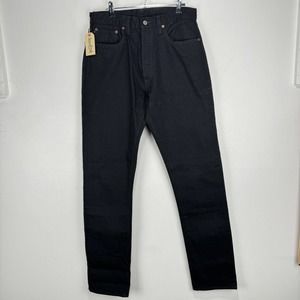 Self Edge x Sugar Cane Black Selvedge Denim Jeans Made in Japan Men Size 33x34